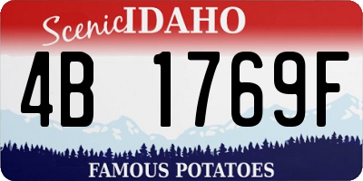 ID license plate 4B1769F