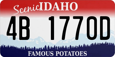 ID license plate 4B1770D