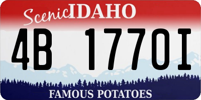 ID license plate 4B1770I