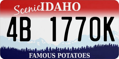 ID license plate 4B1770K