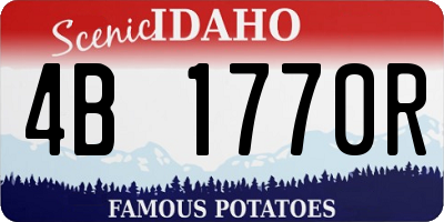 ID license plate 4B1770R