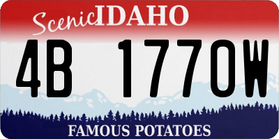 ID license plate 4B1770W