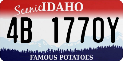 ID license plate 4B1770Y