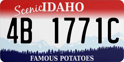 ID license plate 4B1771C
