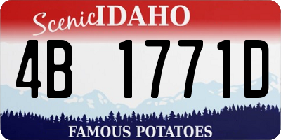 ID license plate 4B1771D
