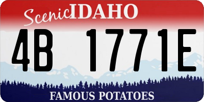 ID license plate 4B1771E
