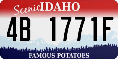 ID license plate 4B1771F
