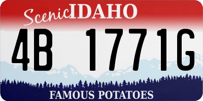 ID license plate 4B1771G