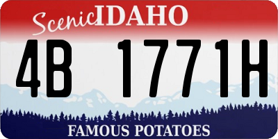 ID license plate 4B1771H