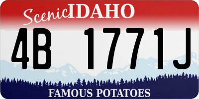 ID license plate 4B1771J