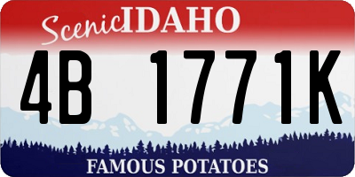 ID license plate 4B1771K