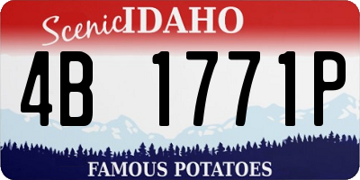 ID license plate 4B1771P