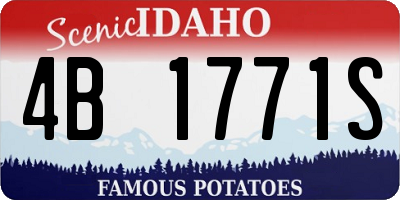 ID license plate 4B1771S
