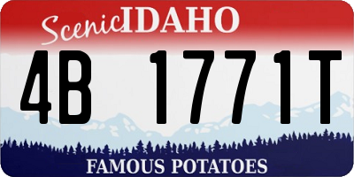 ID license plate 4B1771T