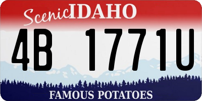 ID license plate 4B1771U
