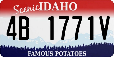 ID license plate 4B1771V