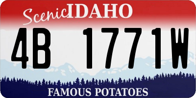 ID license plate 4B1771W