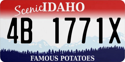 ID license plate 4B1771X