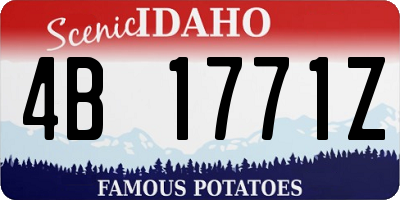 ID license plate 4B1771Z