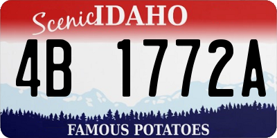 ID license plate 4B1772A