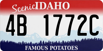 ID license plate 4B1772C