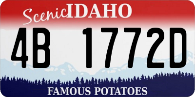 ID license plate 4B1772D