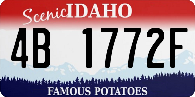 ID license plate 4B1772F
