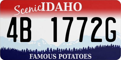 ID license plate 4B1772G