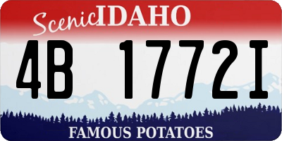 ID license plate 4B1772I