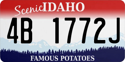 ID license plate 4B1772J