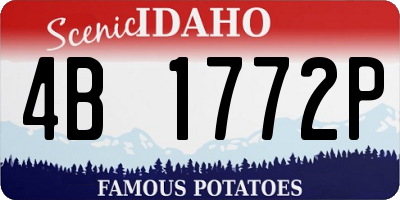 ID license plate 4B1772P