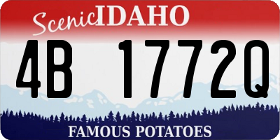 ID license plate 4B1772Q