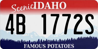 ID license plate 4B1772S