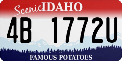 ID license plate 4B1772U