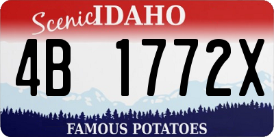 ID license plate 4B1772X