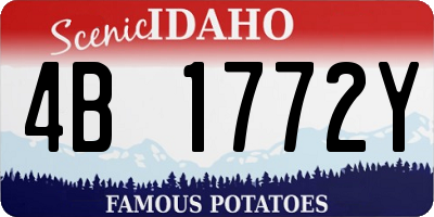 ID license plate 4B1772Y