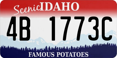 ID license plate 4B1773C