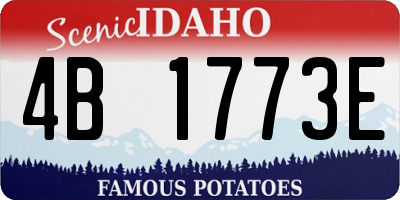 ID license plate 4B1773E