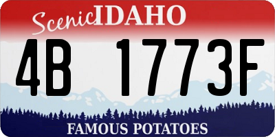 ID license plate 4B1773F