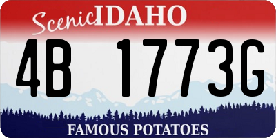 ID license plate 4B1773G