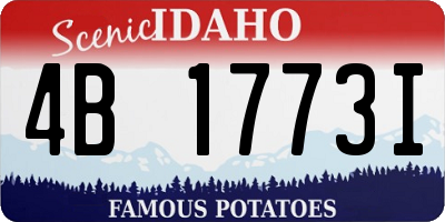 ID license plate 4B1773I