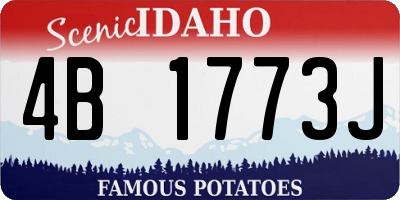 ID license plate 4B1773J
