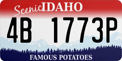 ID license plate 4B1773P