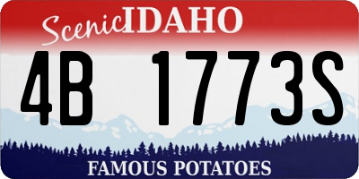 ID license plate 4B1773S