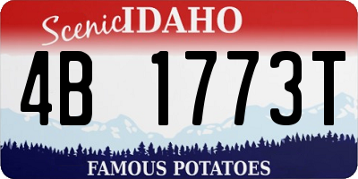 ID license plate 4B1773T