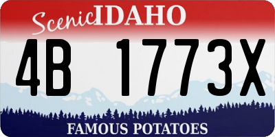 ID license plate 4B1773X