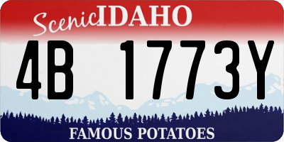ID license plate 4B1773Y