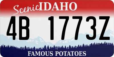 ID license plate 4B1773Z