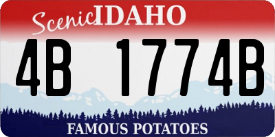 ID license plate 4B1774B