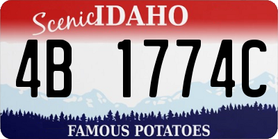 ID license plate 4B1774C